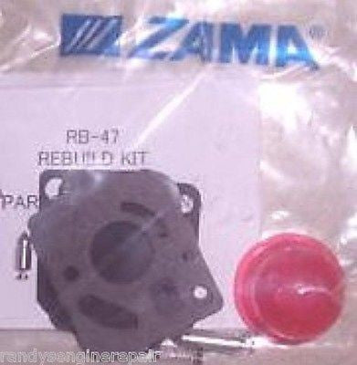 Zama rb-47 CARBURETOR REBUILD repair kit c1u c1q type