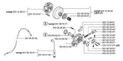 Throttle interlock wire Cable Husqvarna 503717601 fits many Jonsered 2171 OEM