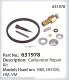 Carburetor Repair Kit for Tecumseh 631978