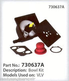 Tecumseh 730637A for Sears Craftsman Toro Float Bowl Replace Repair Kit Assembly