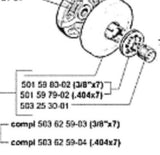 Clutch Drum Sprocket .404 Husqvarna chainsaw 503625904 394 395 chainsaw part
