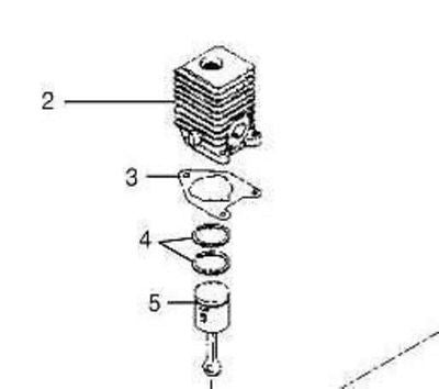 30cc Homelite piston cylinder kit assy blower parts