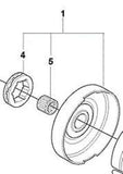 Husqvarna # 502440402 3/8 x 7T Pro Clutch Drum & Bearing fit 570 576XP