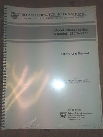 OWNER OPERATORS manual BELARUS 560, 562, 570, 572, 800 TRACTOR 904806-R1