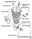 Needle Support Bearing Husqvarna 501817401, 503256101