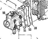 carburetor insulator w/gaskets MCCULLOCH CHAINSAW 90713 = 90714 68197 214349