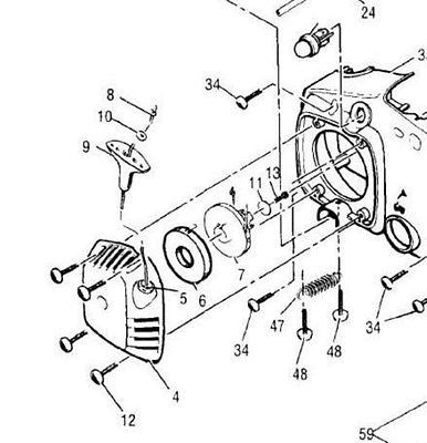 Recoil screw + washer McCulloch 300294, 300297 fits +