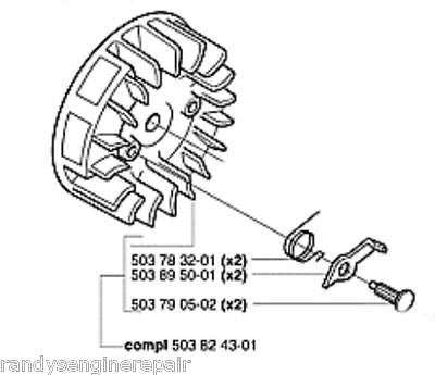 503824301 flywheel HUSQVARNA CHAINSAW 340 345 346 350 351 353