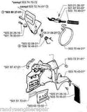 chainbrake side cover husqvarna 257 261 epa 262 part 501874005 = 503747072