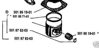 PISTON assembly HUSQVARNA CHAINSAW 501878203 154, 254