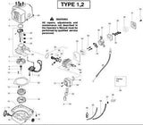 Poulan, Craftsman, Weed Eater RECOIL STARTER Spring 545008010