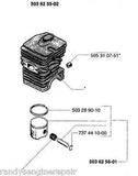 PISTON CYLINDER ASSEMBLY KIT HUSQVARNA 49 chainsaw 245rx 240r 245r brush cutter