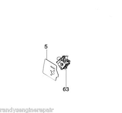 Husqvarna # 545006034 = 545006063 Carburetor with mounting gasket 125R Canada