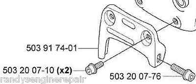 503917402 Husqvarna Muffler Support Bracket w/ screws bolts 357 359 357xp epa