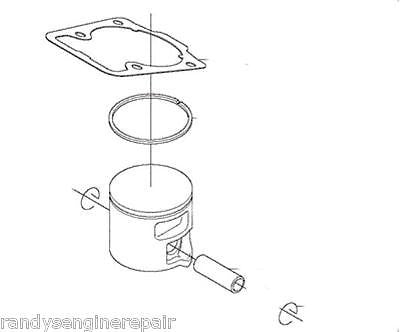 Husqvarna piston assembly # 577047002 fits 545 550xp