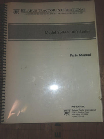 BELARUS # 904311a Parts Manual 250AS & 300 tractor