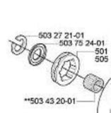 Husqvarna 503272101 RETAINING RING + 503752401 WASHER