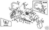 HOMELITE 5965119, 59651-19 handle bar bracket CHAINSAW sxlao super xl