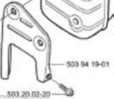 Husqvarna 544809801 muffler support bracket and screw fits 346xp, 351, 353 New