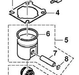 Dolmar, Makita # 021132111 37MM Piston Kit Assembly with Cylinder Head Gasket