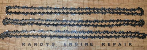 3 new oregon 20" 72LGX-72 72LGX072G 3/8 .050 72 DL full chisel chainsaw chains