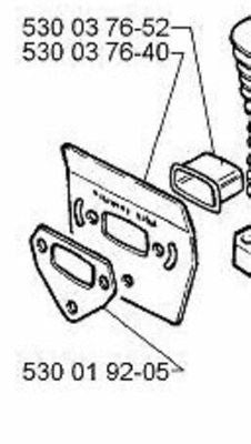 Husqvarna Poulan Craftsman exhaust gasket plate insulator 530019205, 530037640, 530037652