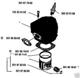 PISTON assembly HUSQVARNA CHAINSAW 501878203 154, 254