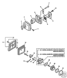 part air filter lid assembly echo chainsaw 13030239136