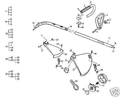 head PART eyelet housing MCCULLOCH trimmer 322025