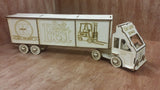 Laser Cut Wooden Model Kit Semi Truck Lorry Cabover Ages 8+. Customization available! FREE US SHIPPING!