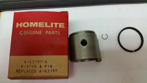 NOS Homelite Piston, Ring & Pin Kit assy Part # a65197A NLA 1.5" bore L-shaped "Dykes" piston ring