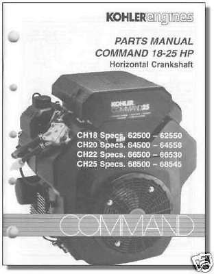 Kohler TP-2439-C NEw PARTS Manual Engine For CH18-CH25