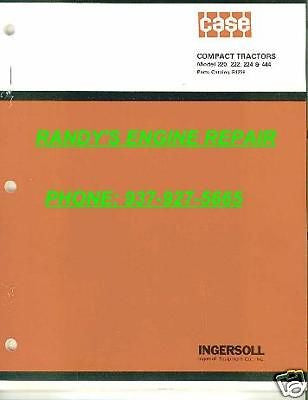 PARTS MANUAL CASE 220 222 224 444 TRACTOR