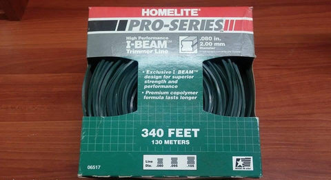 Homelite 06517 Pro Series .080" I-Beam Trimmer Line 340 feet roll = 130 meters