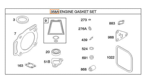 CRAFTSMAN ENGINE OVERHAUL GASKET KIT SET 580327077 580327072 580327071 Generator