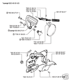 OEM Genuine 503498103 HUSQVARNA CHAINBRAKE ASSY CHAINSAW 50, 51, 55