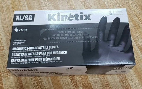 80040 Kinetix 50 Mechanics Green Nitrile Gloves Size XL 6 mil Powder Free