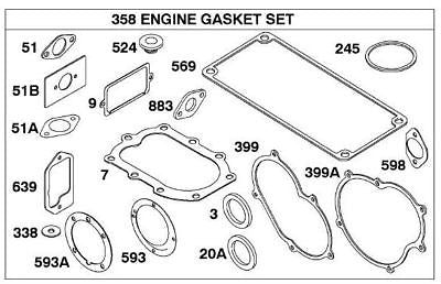 Briggs & Stratton 299719 Overhaul gasket kit w/seals