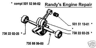 CRANKSHAFT assy HUSQVARNA 501528402 266 268 66 61 272