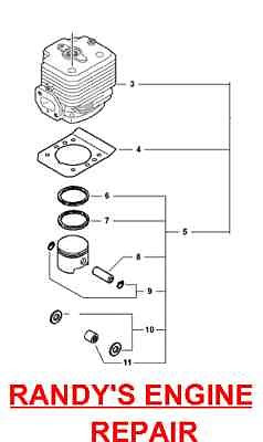 OEM Piston & Cylinder kit assy fits Echo PB blowers