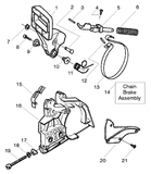 Husqvarna Chain Brake # 530054802 136 137 142 OEM New Genuine Chainbrake complet