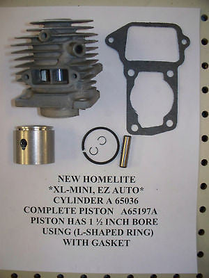 NOS GENUINE HOMELITE Piston & Cylinder Kit EZ, XL-MINI 1-1/2" INCH BORE