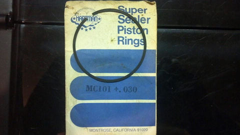 NOS Hartman +.030 Piston Rings for vintage Go-Kart engine McCulloch MAC 101 MC101