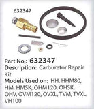 Tecumseh Carburetor REPAIR Kit HH OHV TVM HMSK80 HM70