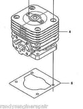 Husqvarna Piston & Cylinder Kit Assy fits 150 350 BF BT Lowes Blower 502848701