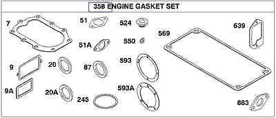 OEM Genuine Briggs & Stratton, Craftsman Engine Overhaul Gasket Kit Set 299101