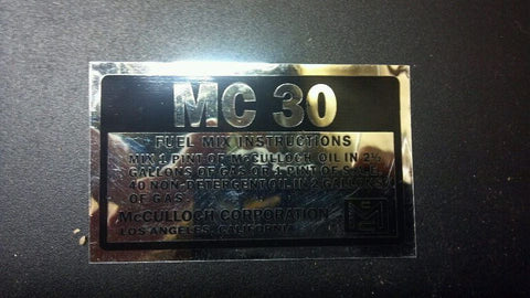 McCulloch MC30 Decal