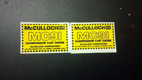 McCulloch MC91 Decals