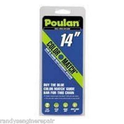 14" 3/8" Lo Pro Profile 91 series chain Poulan 952051209 Blue Color Match