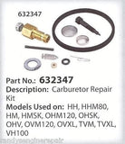 Genuine Tecumseh 632347 Carburetor Repair Kit for HMSK HH100 HHM80 Hm70 HM80 OEM